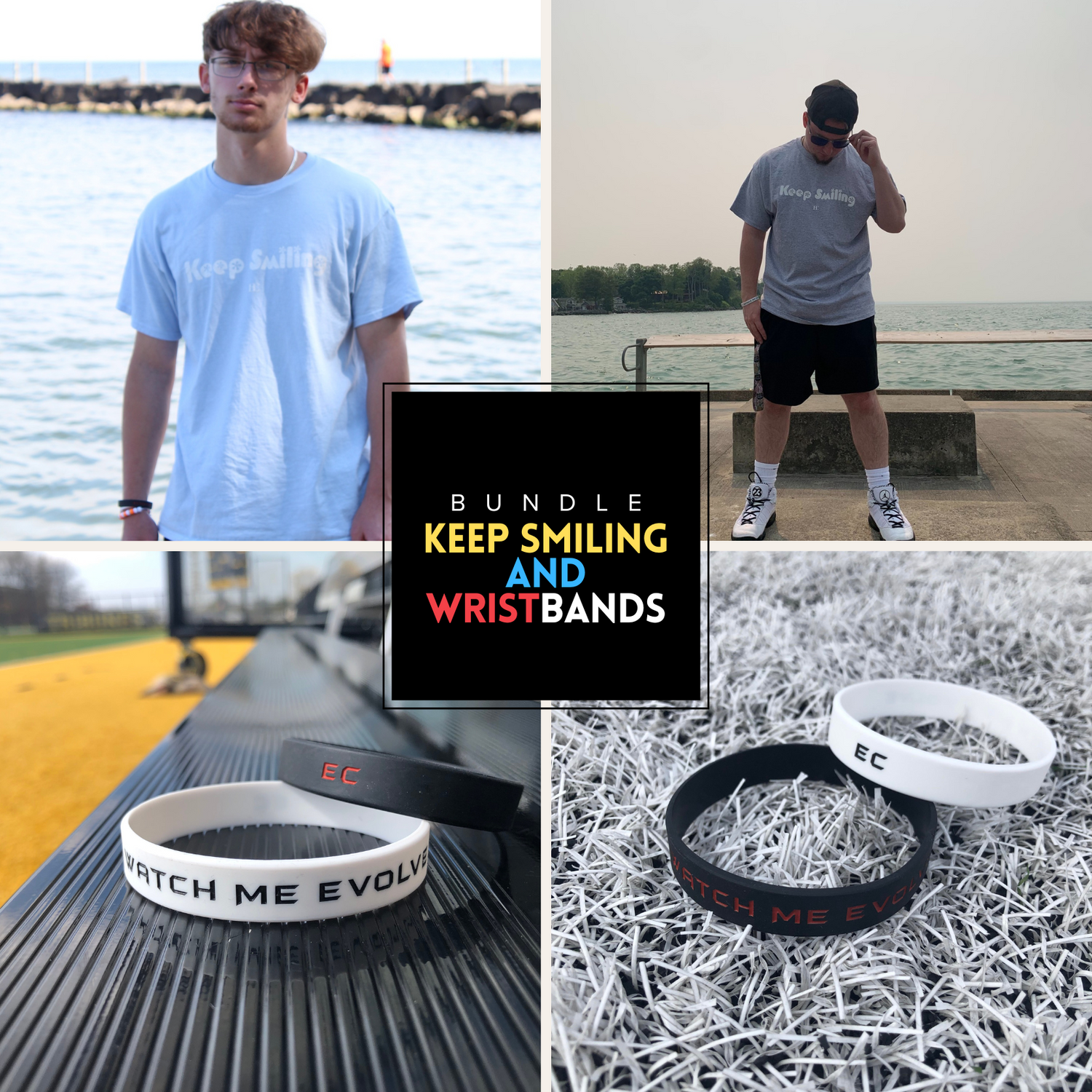 Bundle Keep Smiling and Wristbands