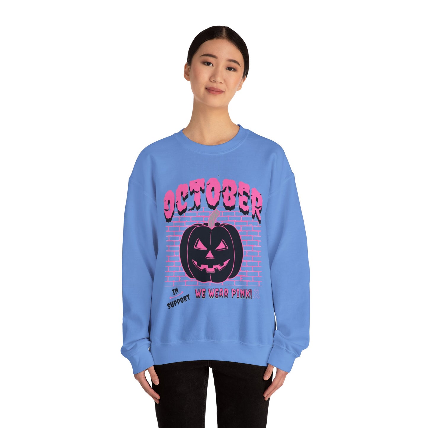 Pumpkin Pink Support Crewneck Sweatshirt