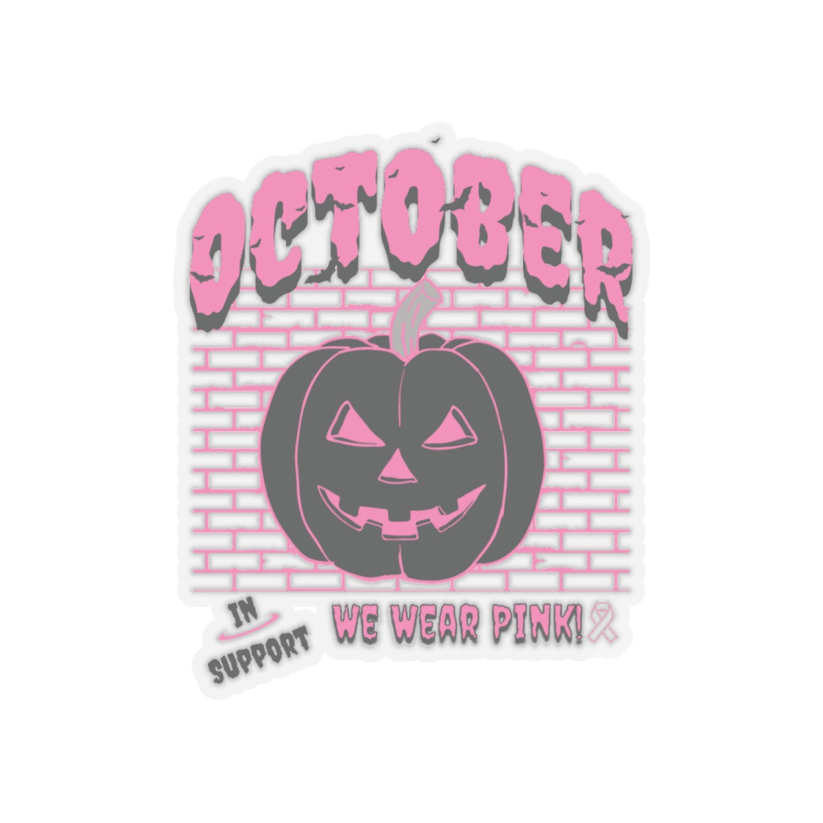 Pumpkin Pink Support Stickers