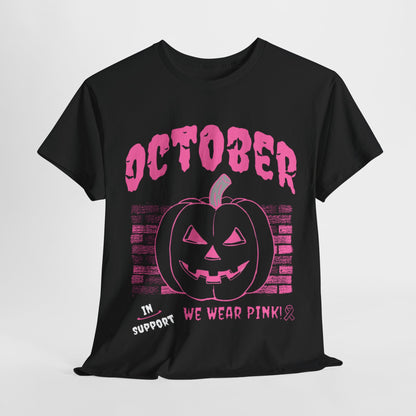 Pumpkin Pink Support Cotton Tee Style 2