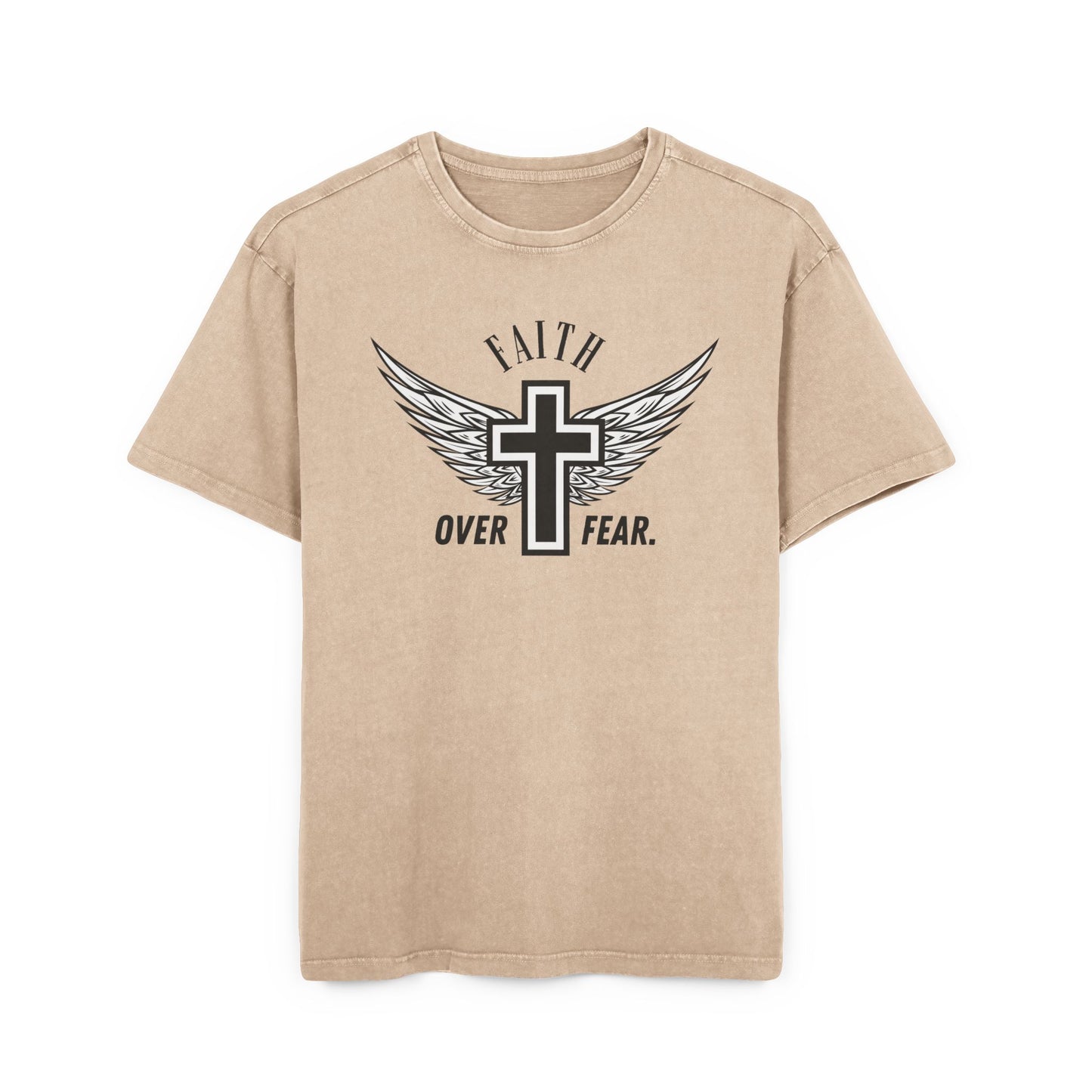 Faith over Fear Washed Heavy Oversize Tee