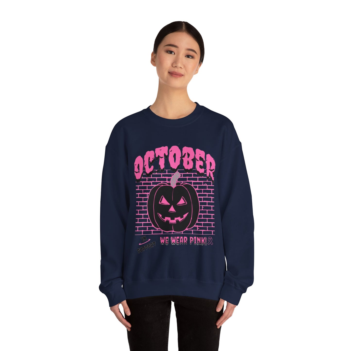 Pumpkin Pink Support Crewneck Sweatshirt