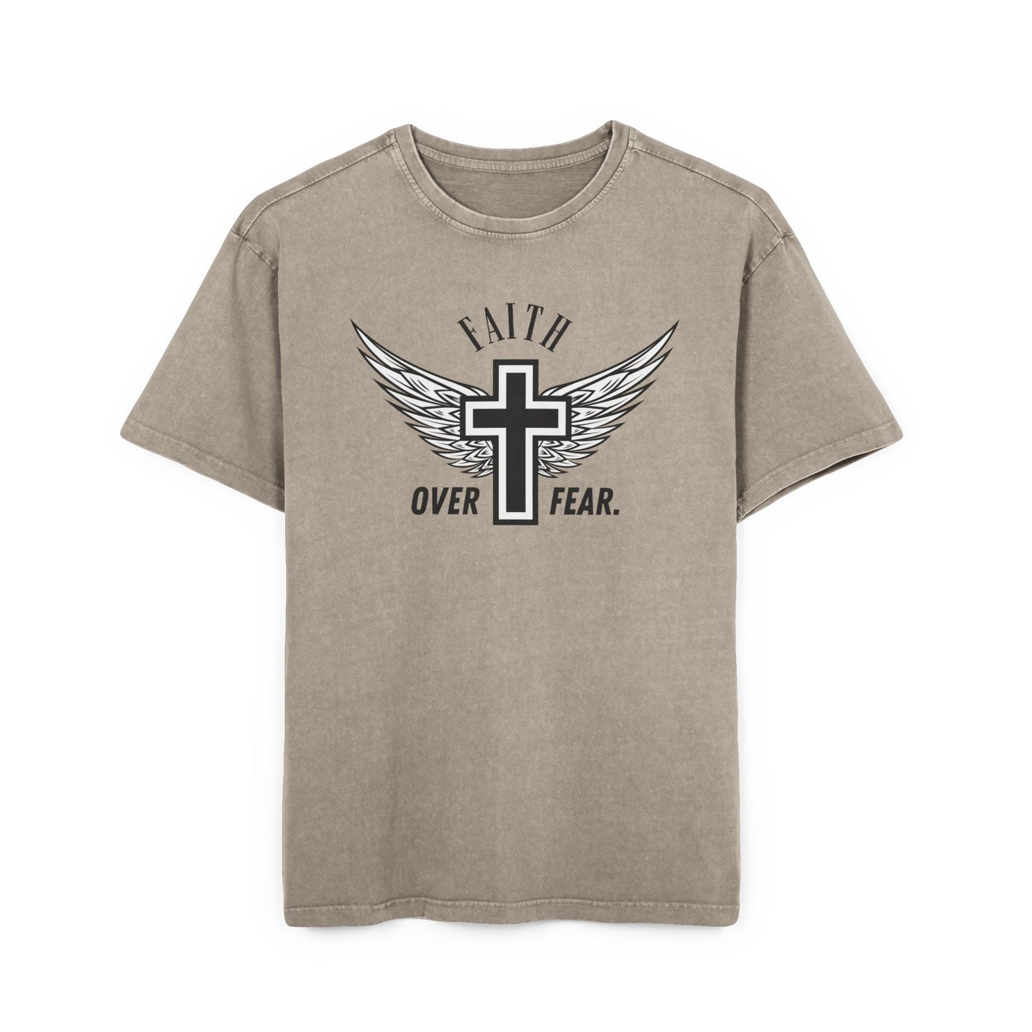 Faith over Fear Washed Heavy Oversize Tee