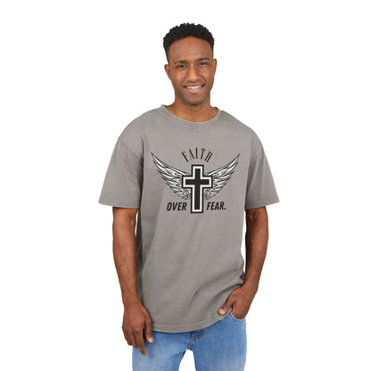 Faith over Fear Washed Heavy Oversize Tee