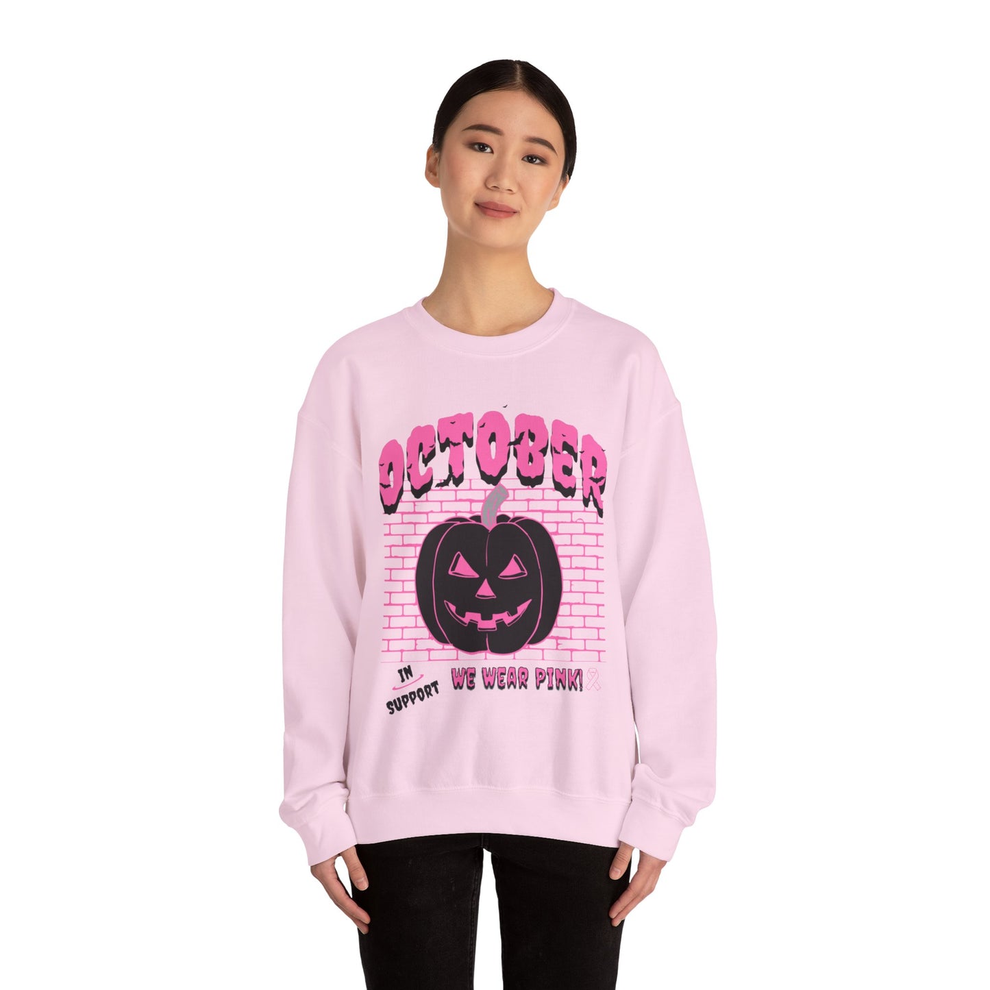 Pumpkin Pink Support Crewneck Sweatshirt