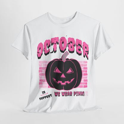 Pumpkin Pink Support Cotton Tee style 2