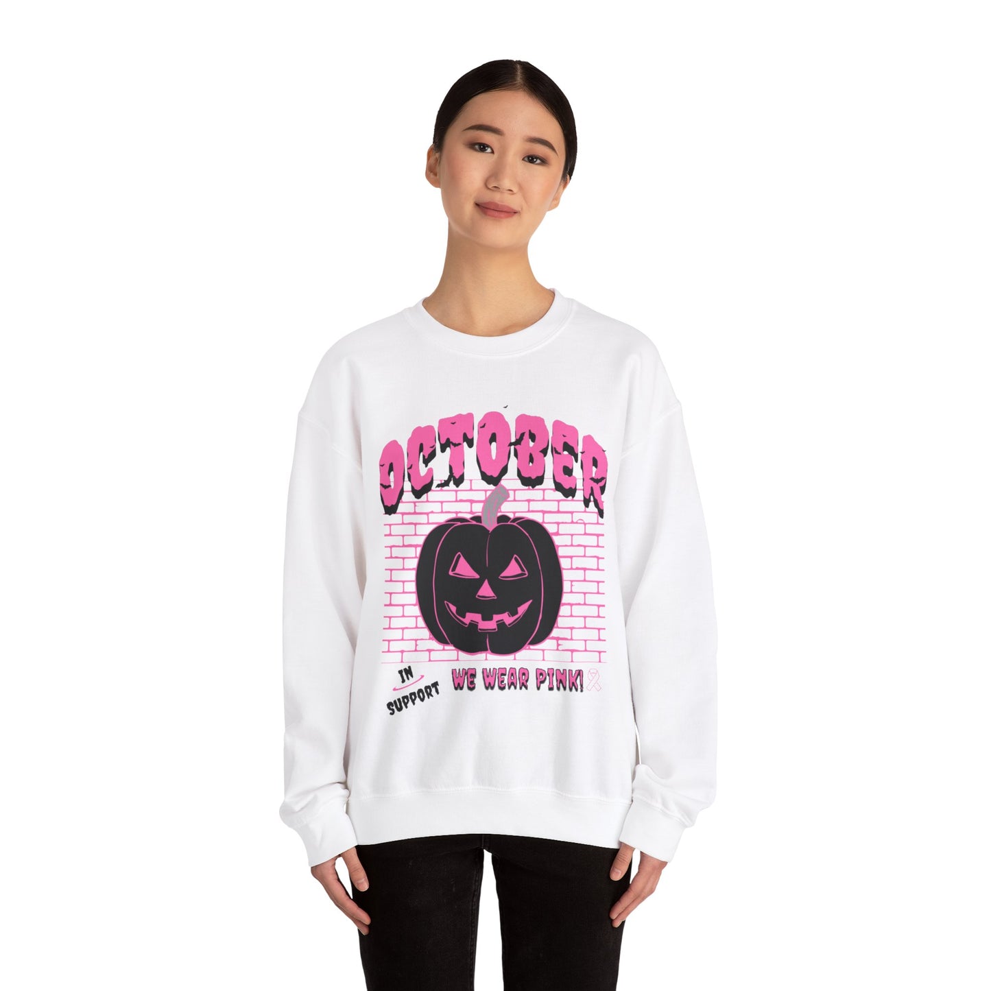 Pumpkin Pink Support Crewneck Sweatshirt