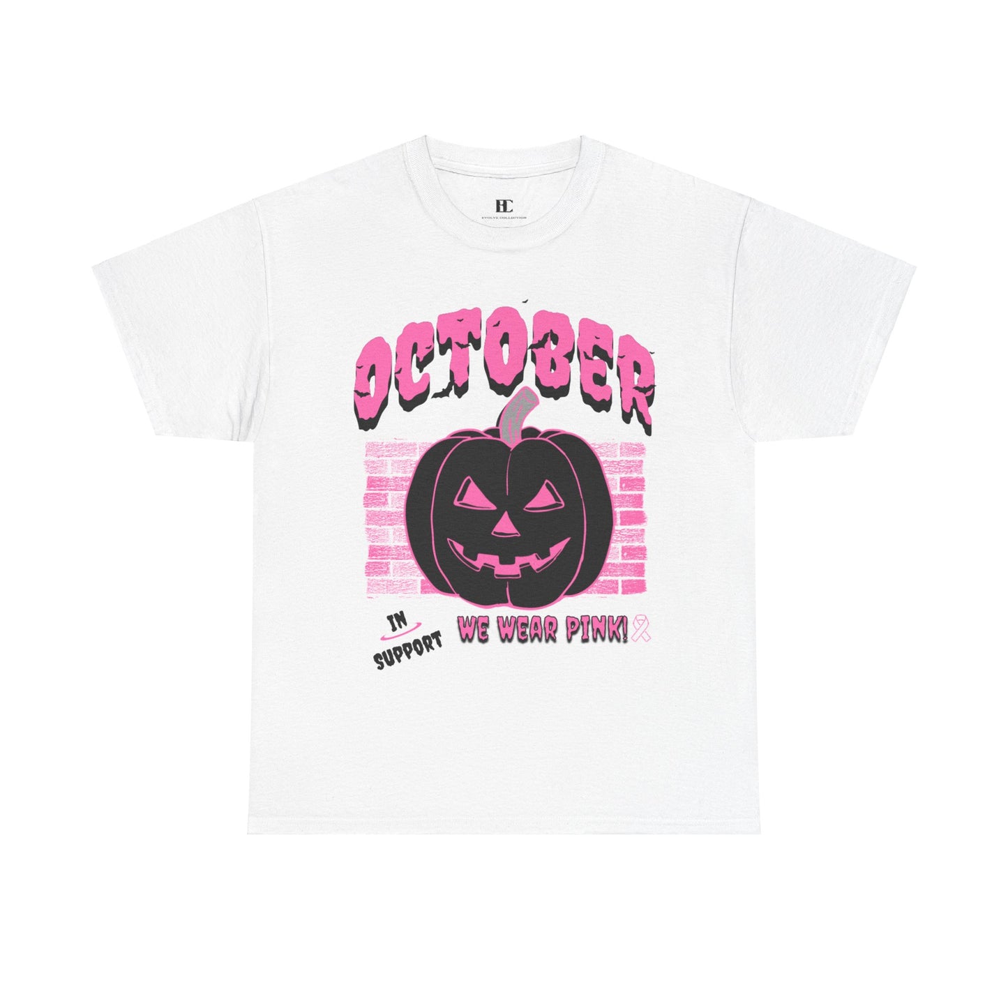 Pumpkin Pink Support Cotton Tee style 2