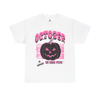 Pumpkin Pink Support Cotton Tee style 2