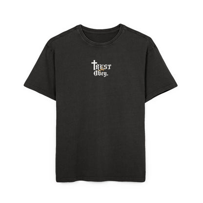 Trust And Obey. Washed Heavy Oversize Tee