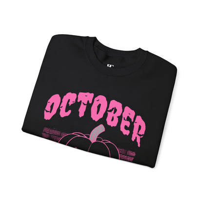 Pumpkin Pink Support Crewneck Sweatshirt Style 2