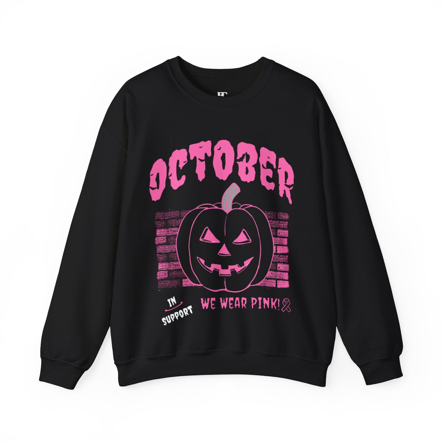 Pumpkin Pink Support Crewneck Sweatshirt Style 2