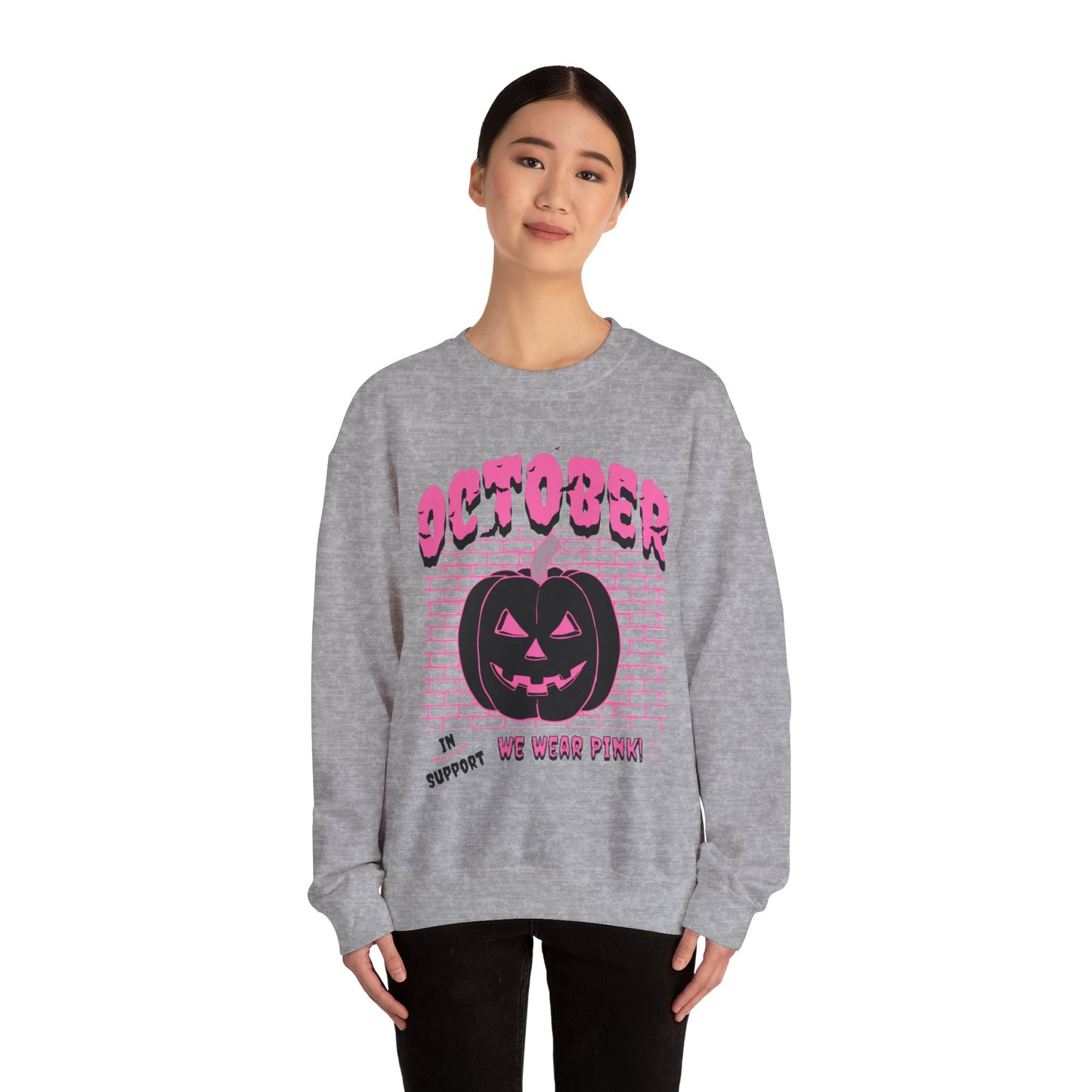 Pumpkin Pink Support Crewneck Sweatshirt